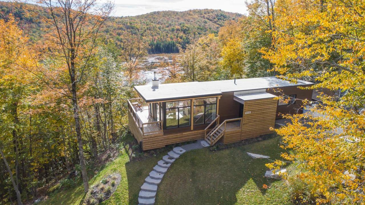Modern Chalet With Mountain And Lake View By Reserver.Ca Sainte-Adele Exterior photo